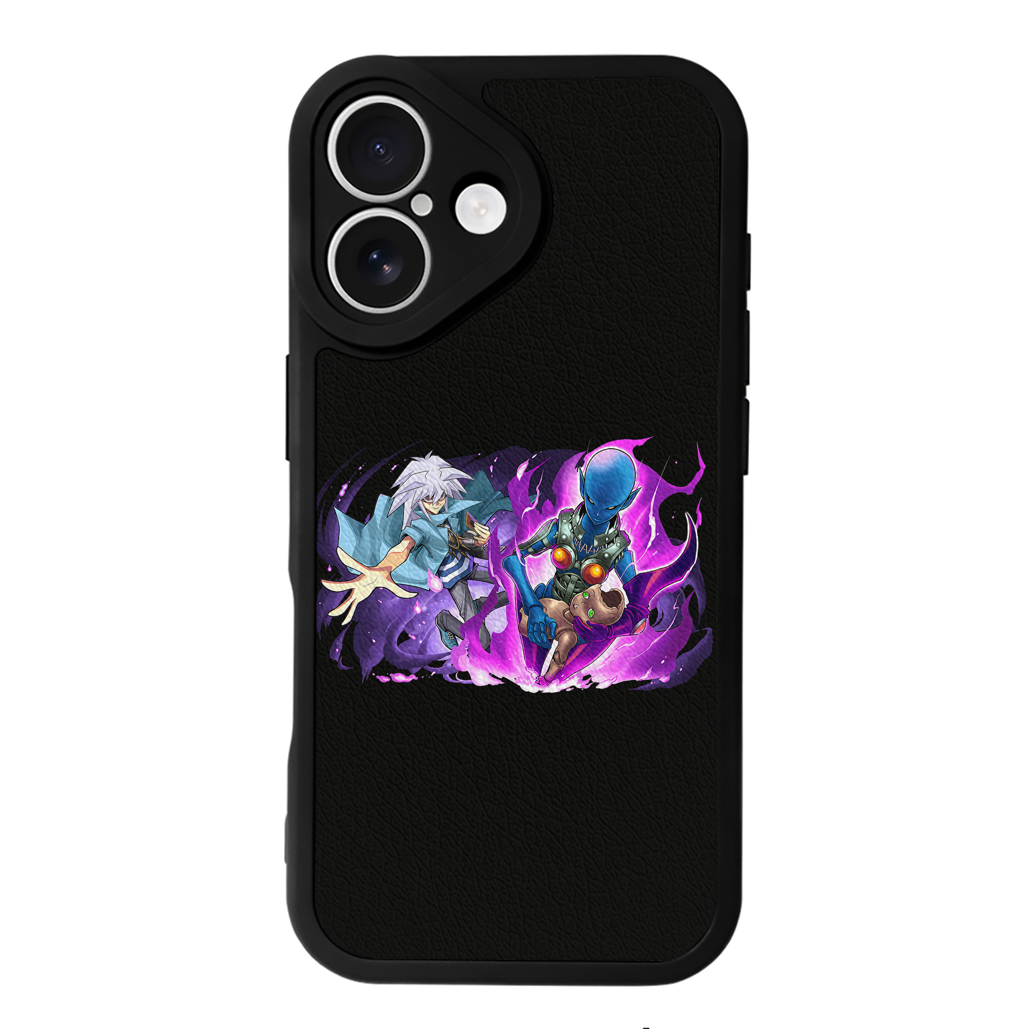 （画像用） 遊☆戯☆王 Yu-Gi-Oh! 【iPhone 16シリーズ対応】シリコンスマホケース（レザー調） 材質：シリコン